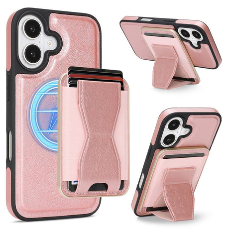 iPhone 17 EIDERWOOD Kunstlæder Cover m. Kortholder - MagSafe Kompatibel - Lyserød