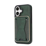 iPhone 17 EIDERWOOD Kunstlæder Cover m. Kortholder - MagSafe Kompatibel - Grøn