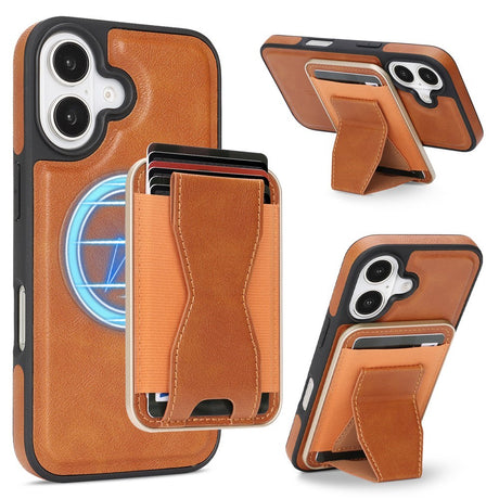 iPhone 17 EIDERWOOD Kunstlæder Cover m. Kortholder - MagSafe Kompatibel - Brun
