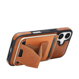 iPhone 17 EIDERWOOD Kunstlæder Cover m. Kortholder - MagSafe Kompatibel - Brun