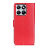 Motorola Edge 70 Fusion EIDERWOOD Kunstlæder Flip Cover - Rød