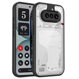Nothing Phone (4a) Hybrid Bagside Cover - Gennemsigtig / Sort