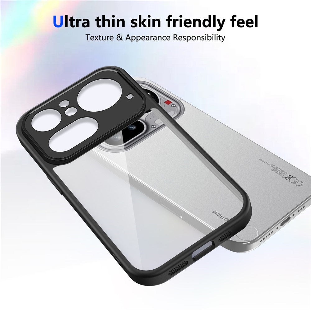 Nothing Phone (4a) Pro Hybrid Bagside Cover - Gennemsigtig / Sort