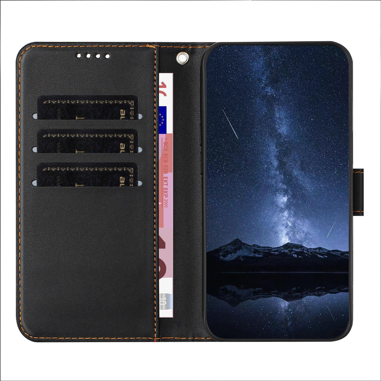 Xiaomi Redmi A7 Pro EIDERWOOD Kunstlæder Flip Cover m. Kortholder - Sort