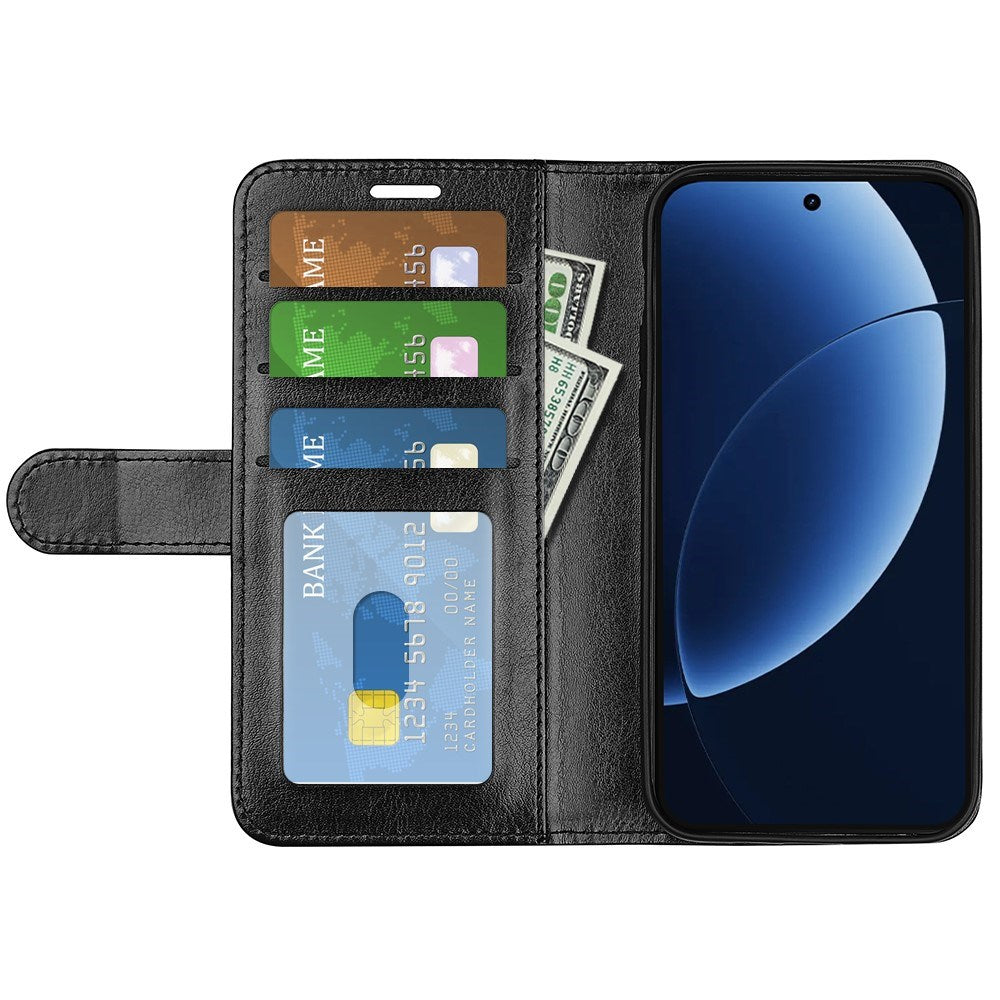 Realme GT 8 Pro EIDERWOOD Kunstlæder Flip Cover - Sort