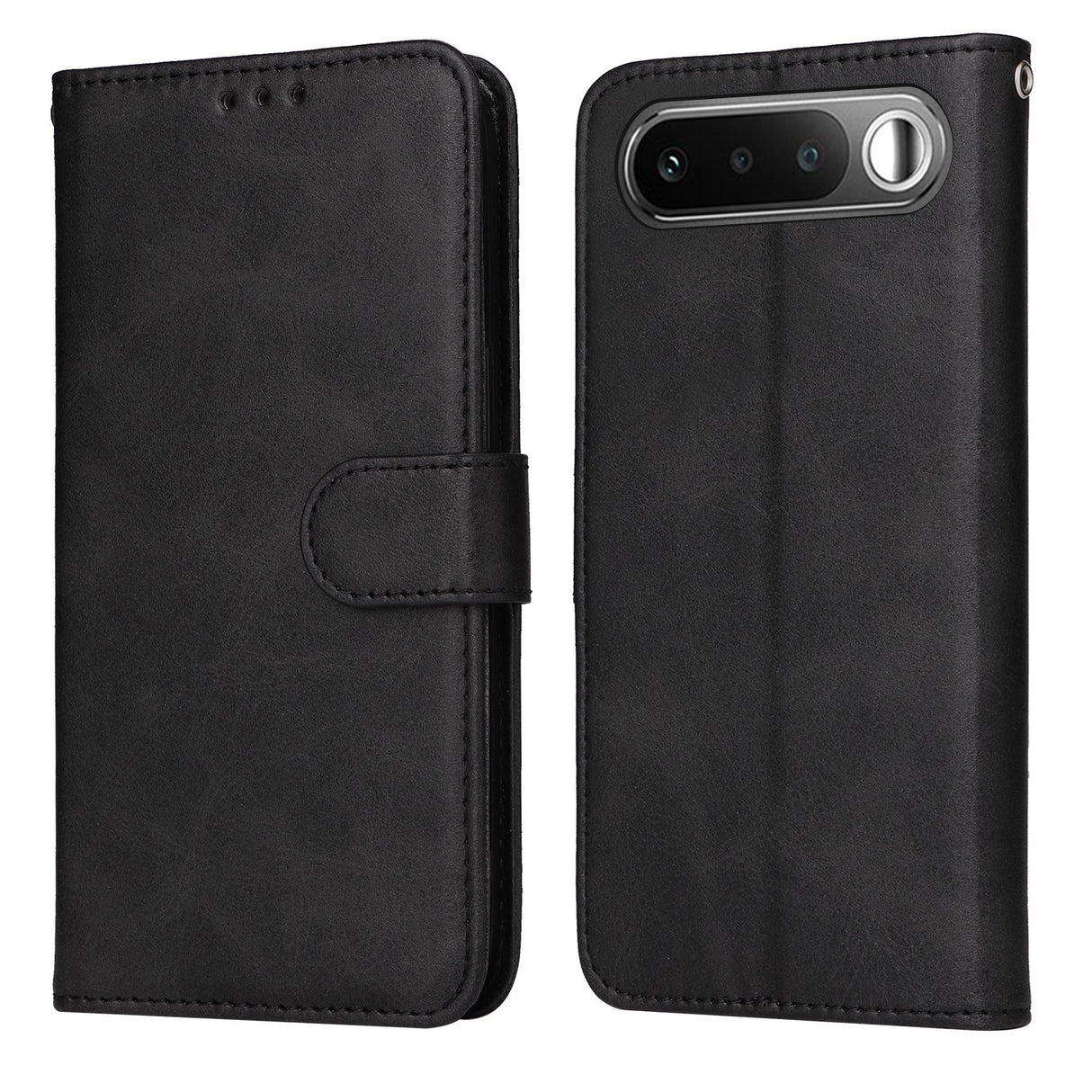 Realme 16 EIDERWOOD Kunstlæder Flip Cover inkl. Strop - Sort
