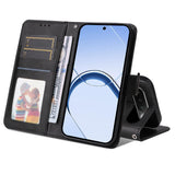 Realme 16 EIDERWOOD Kunstlæder Flip Cover inkl. Strop - Sort