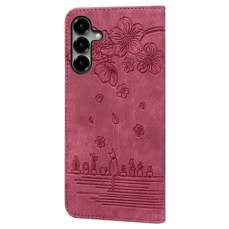Samsung Galaxy S26 EIDERWOOD Mobil Cover m. Tryk / Kortholder / Strop - Rød