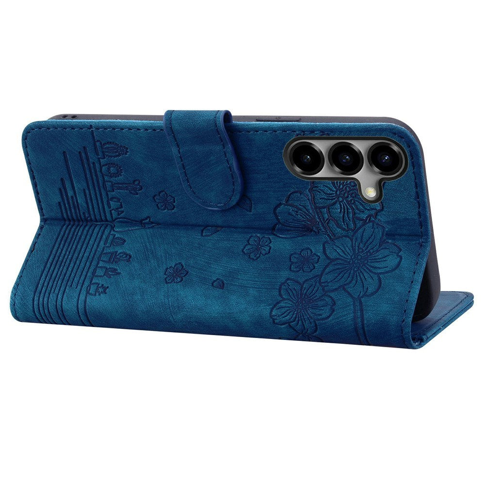 Samsung Galaxy S26 EIDERWOOD Mobil Cover m. Tryk / Kortholder / Strop - Blå