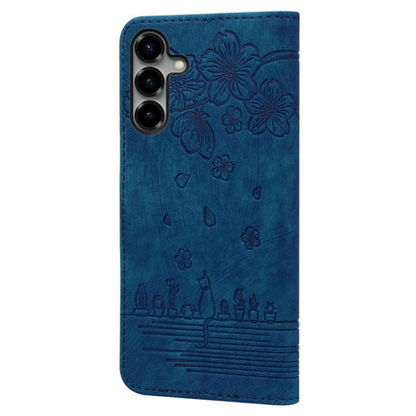 Samsung Galaxy S26 EIDERWOOD Mobil Cover m. Tryk / Kortholder / Strop - Blå