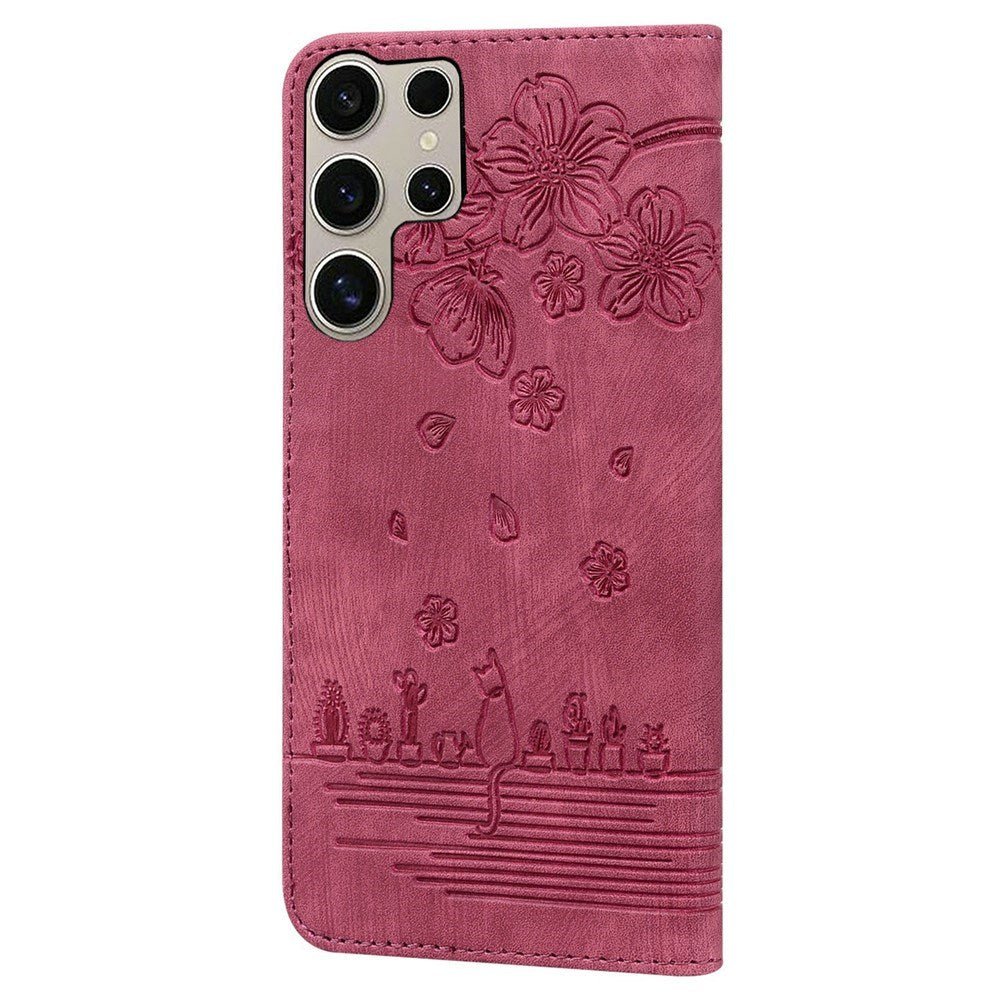Samsung Galaxy S26 Ultra EIDERWOOD Mobil Cover m. Tryk / Kortholder / Strop - Rød