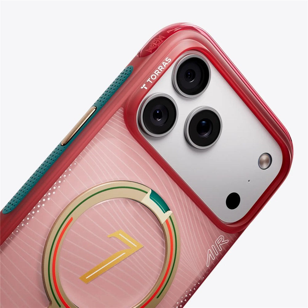 iPhone 17 Pro Max TORRAS Ostand Q3 Air Case m. 360° Kickstand - MagSafe Kompatibel - Wave of Passion
