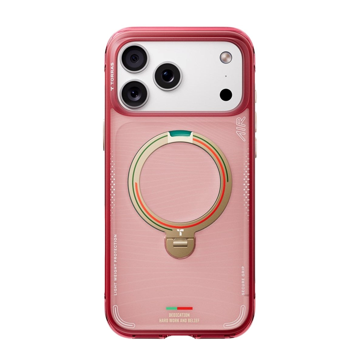 iPhone 17 Pro TORRAS Ostand Q3 Air Case m. 360° Kickstand - MagSafe Kompatibel - Wave of Passion
