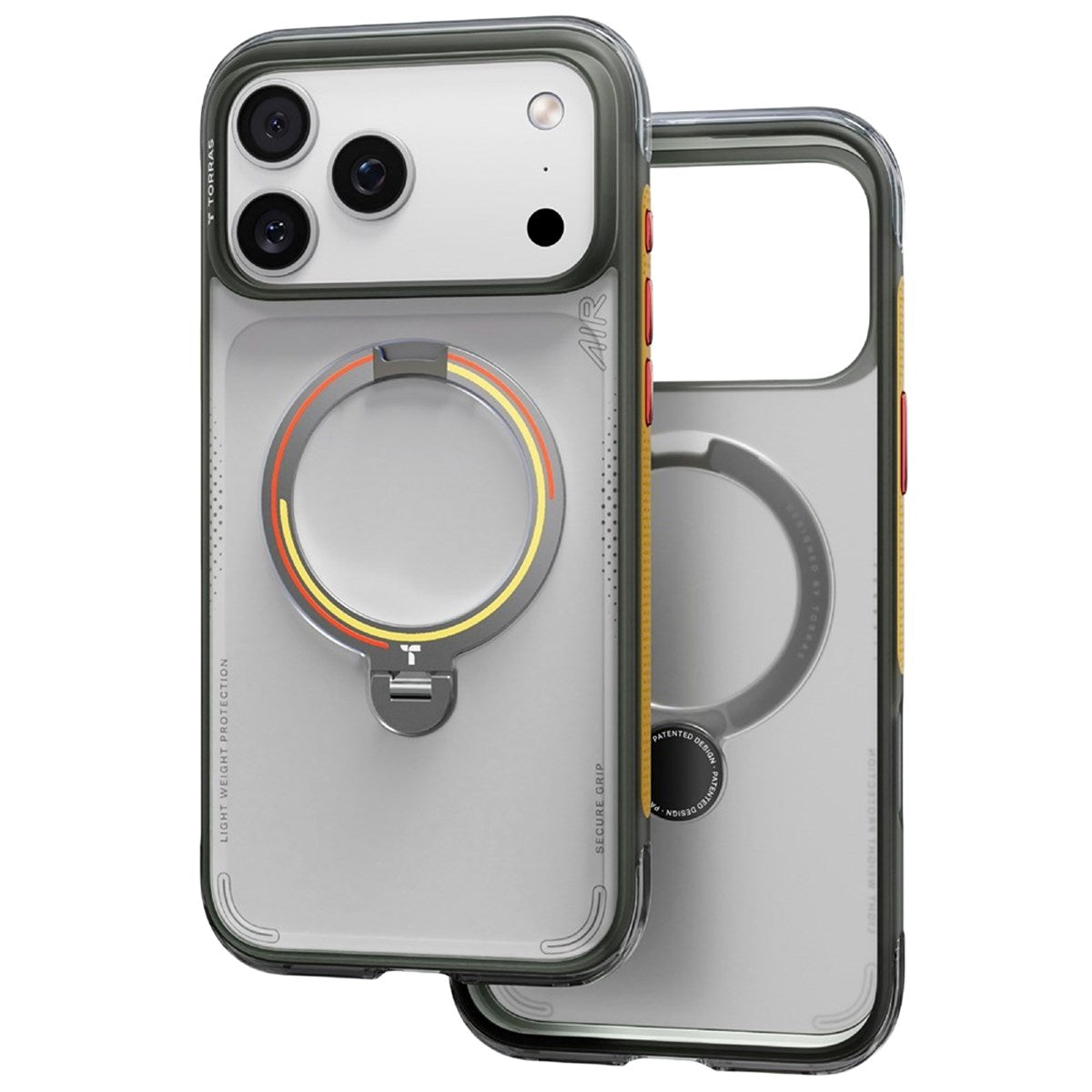 iPhone 17 Pro TORRAS Ostand Q3 Air Case m. 360° Kickstand - MagSafe Kompatibel - Germay Iron