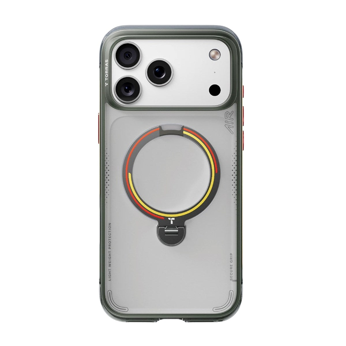iPhone 17 Pro TORRAS Ostand Q3 Air Case m. 360° Kickstand - MagSafe Kompatibel - Germay Iron