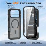 iPhone 18 Pro Max / 17 Pro Max EIDERWOOD Mat Hybrid Plast Bagside Cover m. Skærmbeskyttelsesfilm - MagSafe Kompatibel - Sort