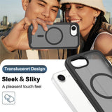 iPhone 17e / 16e EIDERWOOD Mat Hybrid Mobilcover m. Skærmbeskyttelsesramme - Sort