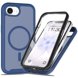 iPhone 17e / 16e EIDERWOOD Mat Hybrid Mobilcover m. Skærmbeskyttelsesramme - Blå