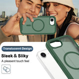 iPhone 17e / 16e EIDERWOOD Mat Hybrid Mobilcover m. Skærmbeskyttelsesramme - Grøn