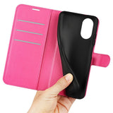 OPPO A17 EIDERWOOD Kunstlæder Cover m. Kortholder & Ståfunktion - Pink