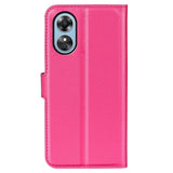 OPPO A17 EIDERWOOD Kunstlæder Cover m. Kortholder & Ståfunktion - Pink
