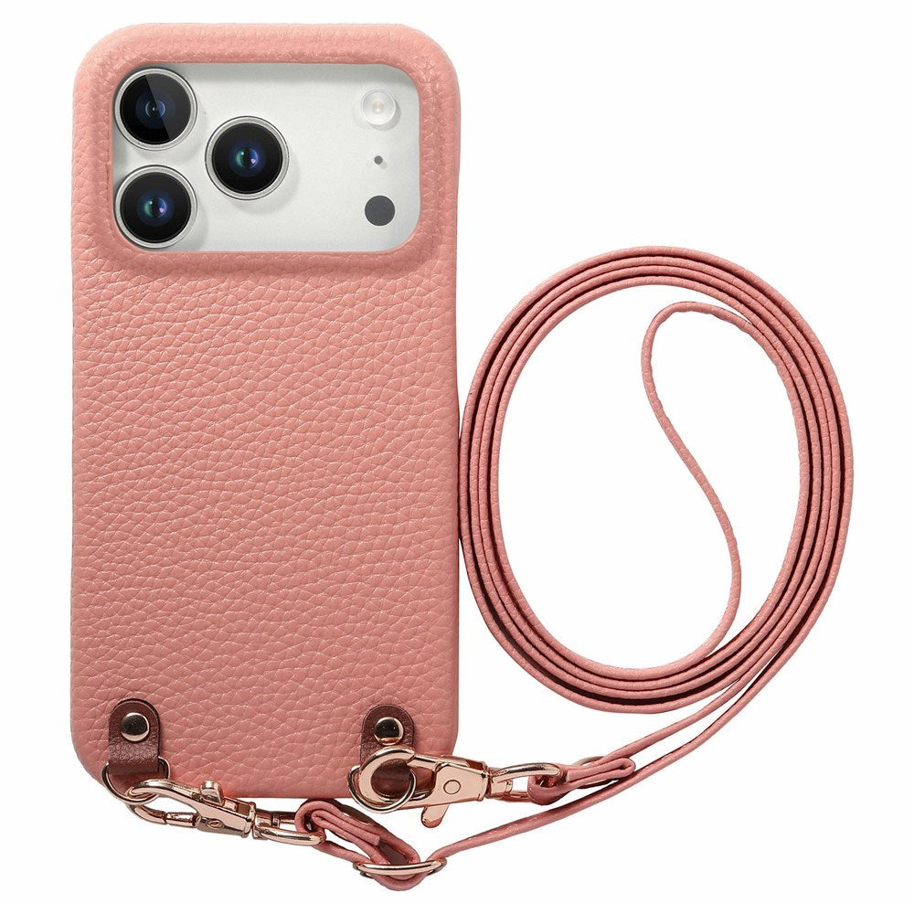 iPhone 17 Pro Max EIDERWOOD Kunstlæder Cover m. Strop - Lyserød