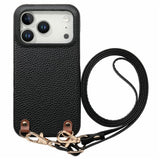 iPhone 17 Pro Max EIDERWOOD Kunstlæder Cover m. Strop - Sort