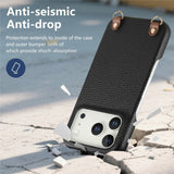 iPhone 17 Pro Max EIDERWOOD Kunstlæder Cover m. Strop - Sort