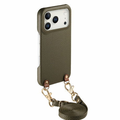 iPhone 17 Pro Max EIDERWOOD Kunstlæder Cover m. Strop - Grøn