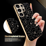 Samsung Galaxy S26 Ultra EIDERWOOD Hybrid Cover - Blomster & Diamant Kamera - Sort