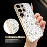 Samsung Galaxy S26 Ultra EIDERWOOD Hybrid Cover - Blomster & Diamant Kamera - Hvid