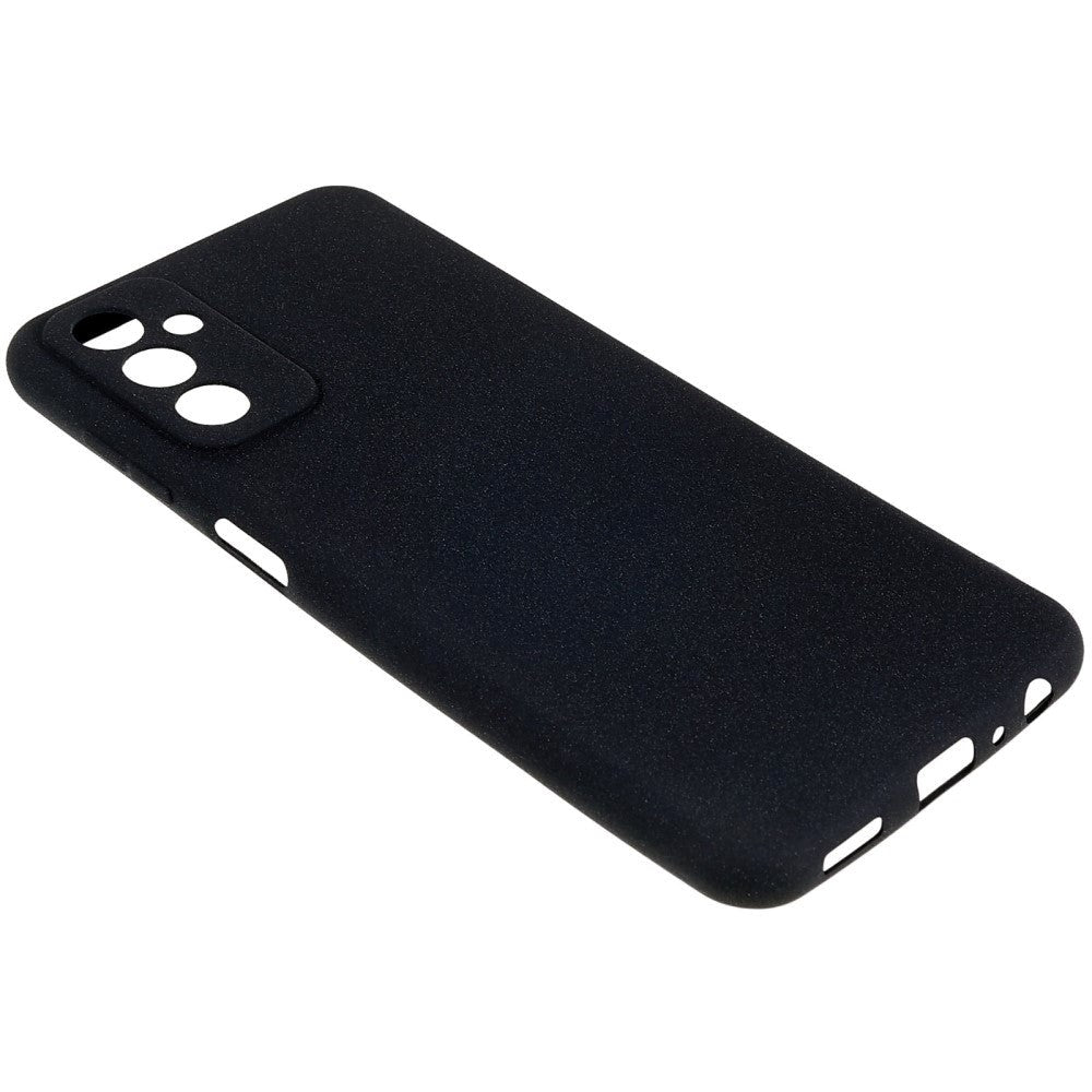 Samsung Galaxy M13 Mat Fleksibelt Plastik Bagside Cover - Sort