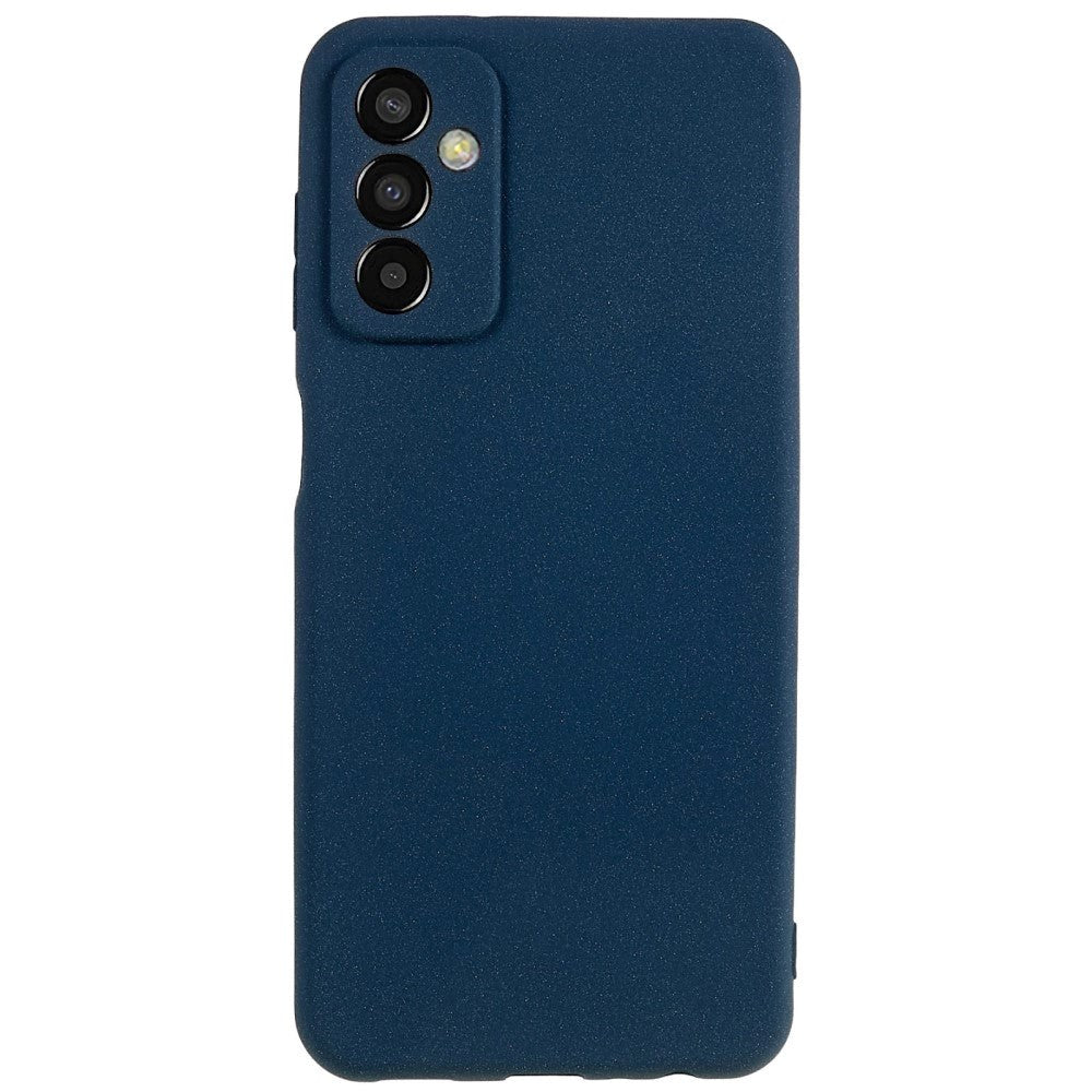 Samsung Galaxy M13 Mat Fleksibelt Plastik Bagside Cover - Blå