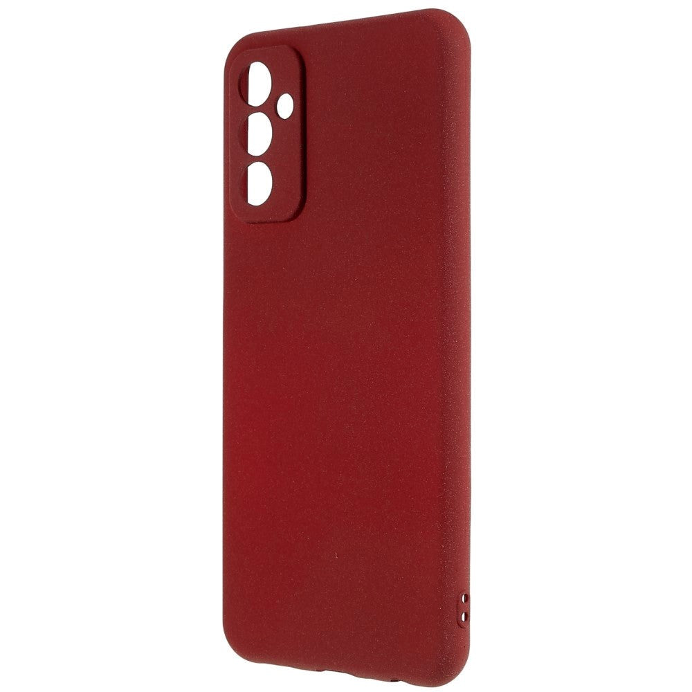 Samsung Galaxy M13 Mat Fleksibelt Plastik Bagside Cover - Vinrød