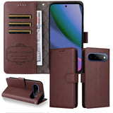 EIDERWOOD Google Pixel 11 Pro XL Flipcover inkl. Kortholder & Håndledsrem - Brun