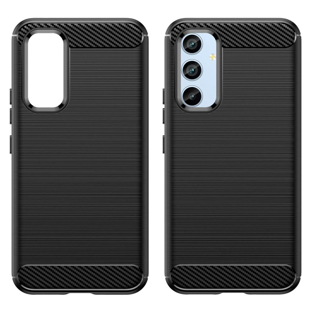 Samsung Galaxy A54 (5G) Carbon Fiber Plastik Bagside Cover - Sort
