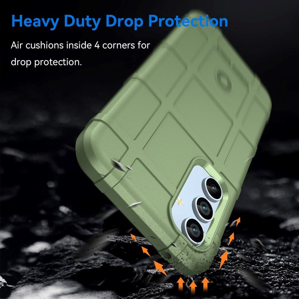 Samsung Galaxy A54 (5G) Rugged Shield Series Håndværker Bagside Cover - Grøn