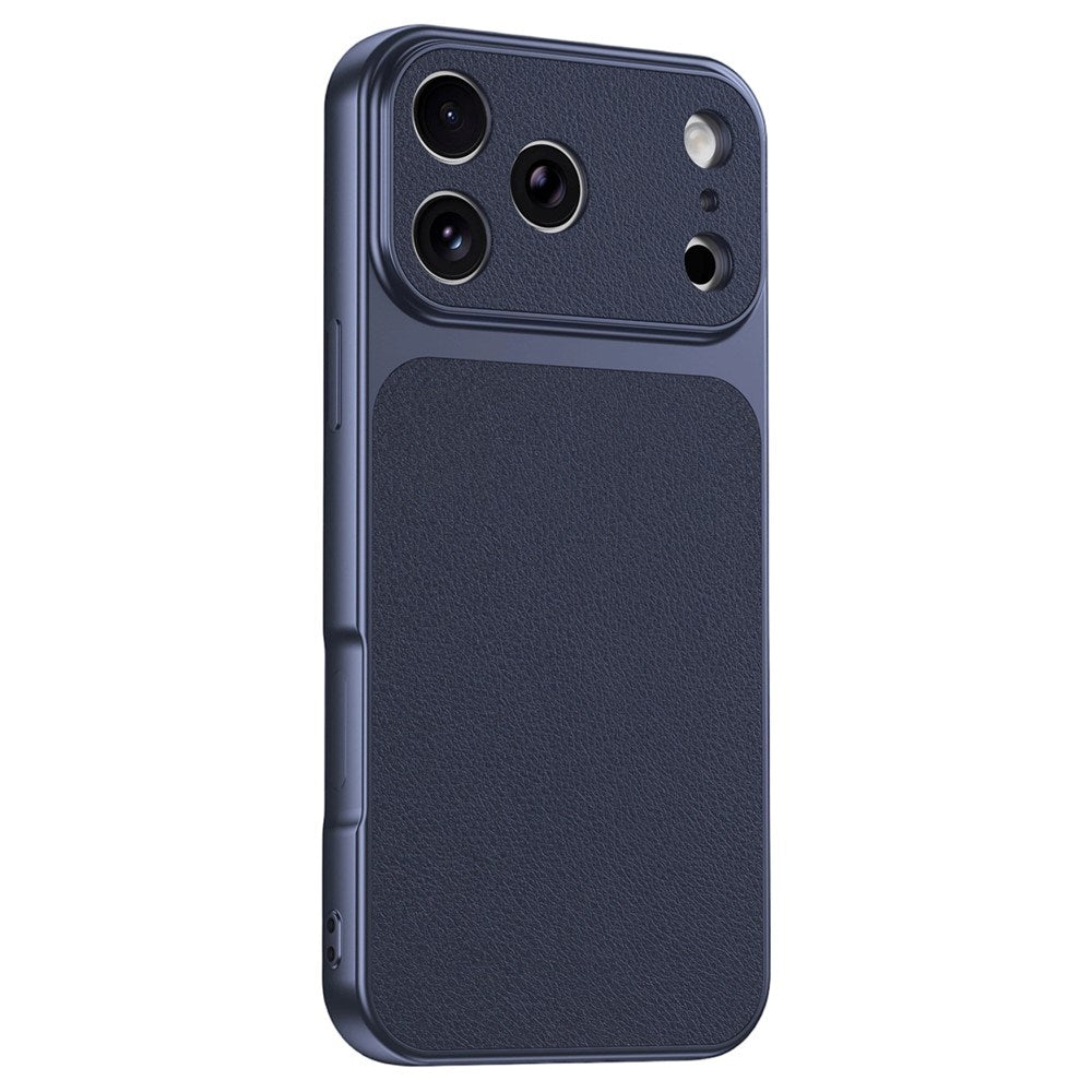 iPhone 17 Pro Max EIDERWOOD Hybrid Mobilcover m. Kunstlæderbelægning - Blå