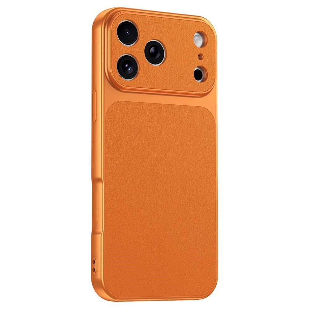 iPhone 17 Pro EIDERWOOD Hybrid Mobilcover m. Kunstlæderbelægning - Orange