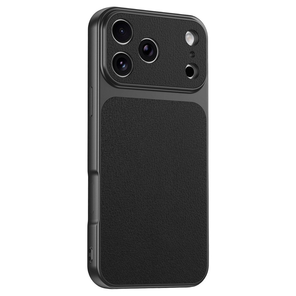 iPhone 17 Pro EIDERWOOD Hybrid Mobilcover m. Kunstlæderbelægning - Sort