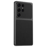 Samsung Galaxy S26 Ultra EIDERWOOD Hybrid Mobilcover m. Kunstlæderbelægning - Sort
