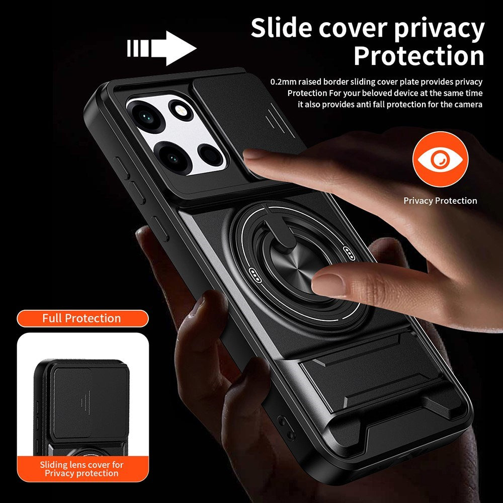 EIDERWOOD OnePlus Nord CE6 / Nord 6 Hybrid Håndværker Mobil Cover m. Kickstand & Cam Slider - MagSafe Kompatbel - Sort