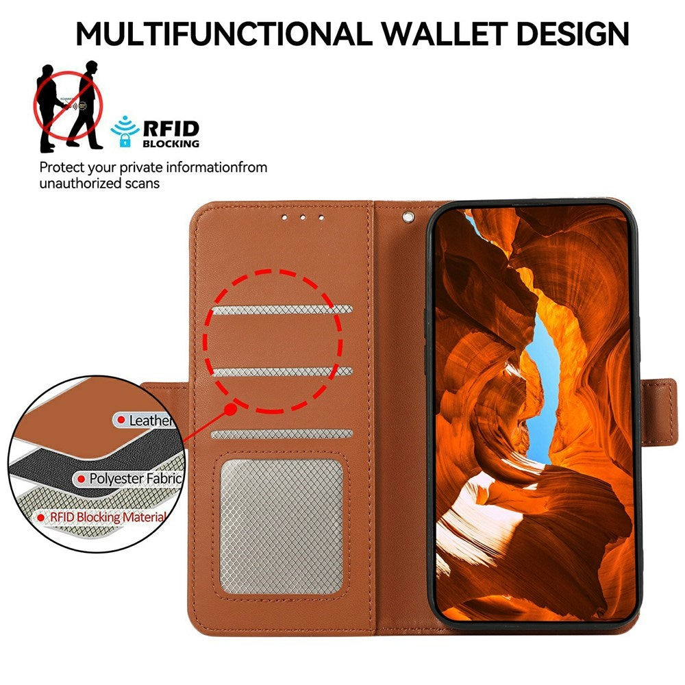 EIDERWOOD Google Pixel 11 Pro XL Flipcover - Indbygget RFID-Blocker & Kortholder - Brun