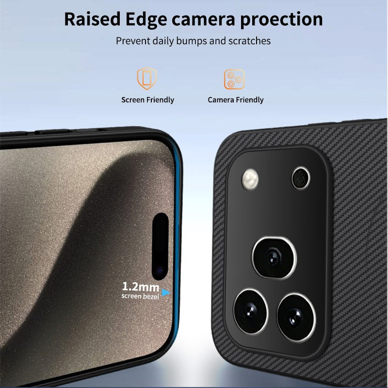 Honor 600 Pro WANLONFENG Mobilcover m. Carbon Tekstur - MagSafe Kompatibel - Blå