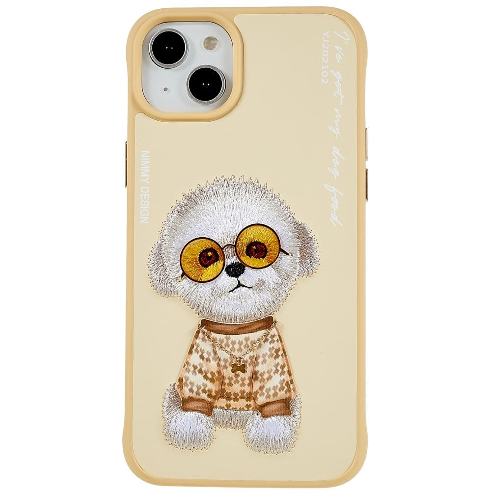 iPhone 14 Plus Plastik Hybrid Cover med motiv - Bamse Hund