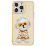 iPhone 14 Pro Plastik Hybrid Cover med motiv - Bamse Hund
