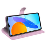 Honor X8 (5G) - EIDERWOOD Kunstlæder Flip Cover m. Kortholder & Ståfunktion - Lyserød