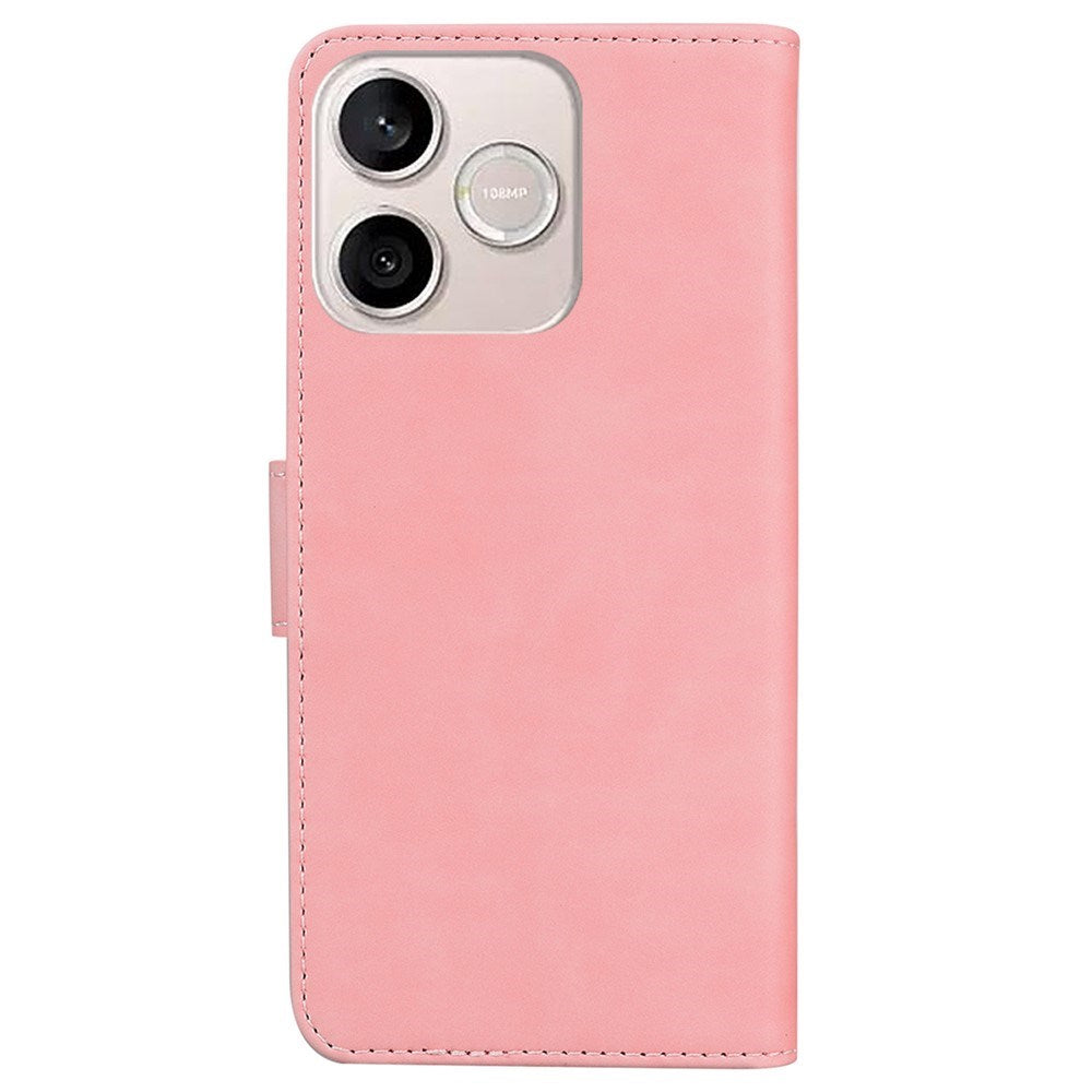 Honor 600 Lite EIDERWOOD Kunstlæder Flip Cover m. Ståfunktion - Lyserød