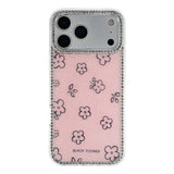 iPhone 17 Pro Max EIDERWOOD Hybrid Mobilcover m. Rhinsten & Blomsterdesign - Lyserød / Blomster