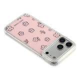 iPhone 17 Pro Max EIDERWOOD Hybrid Mobilcover m. Rhinsten & Blomsterdesign - Lyserød / Blomster